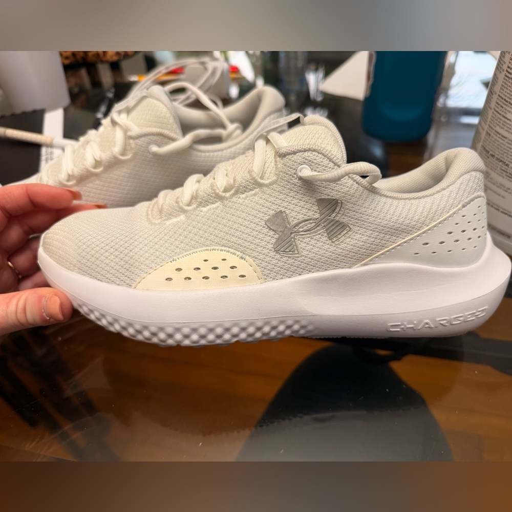 Under Armour White Comfort Deluxe Mesh Sneakers